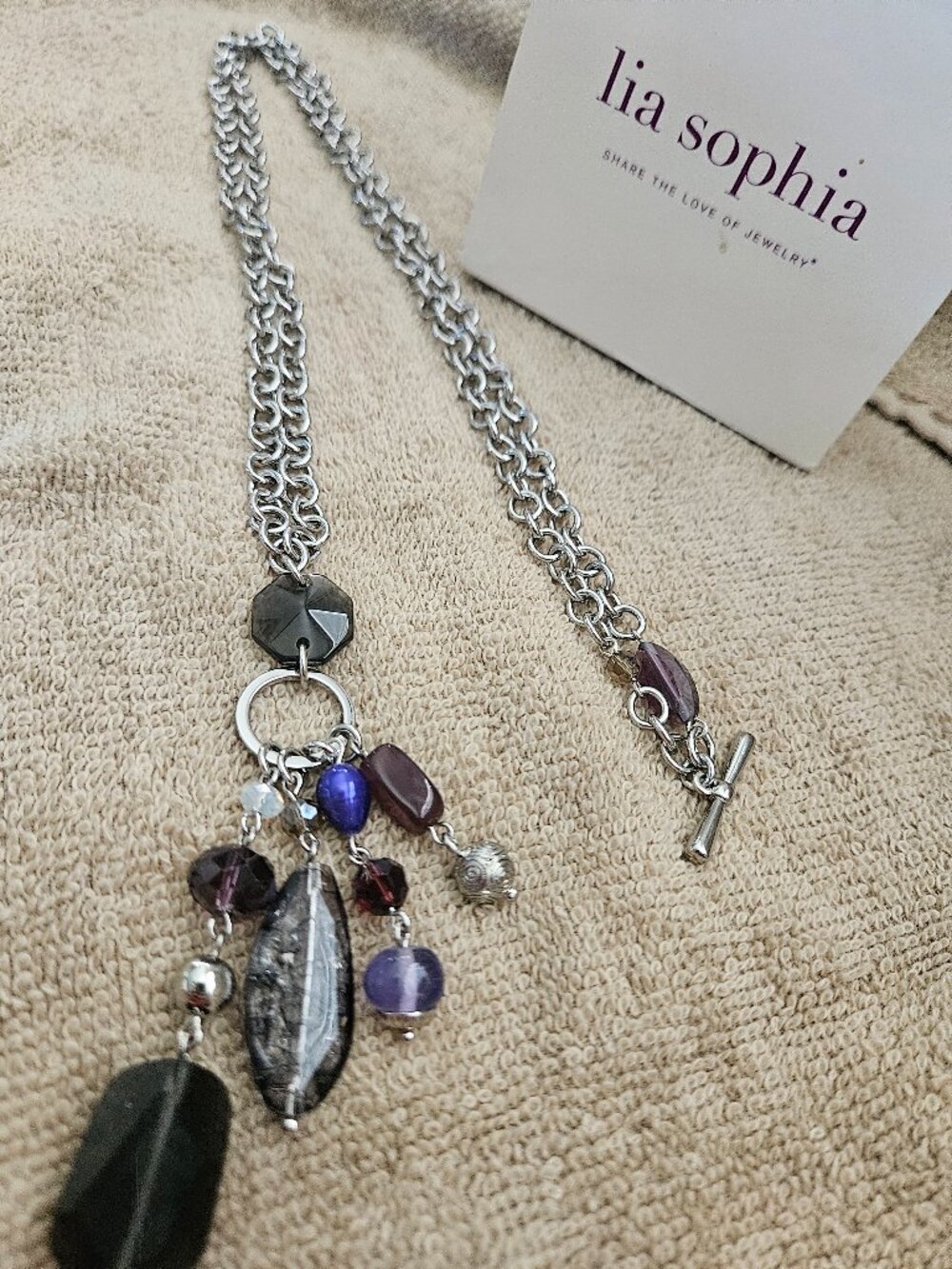 Lia Sophia violet hour necklace.